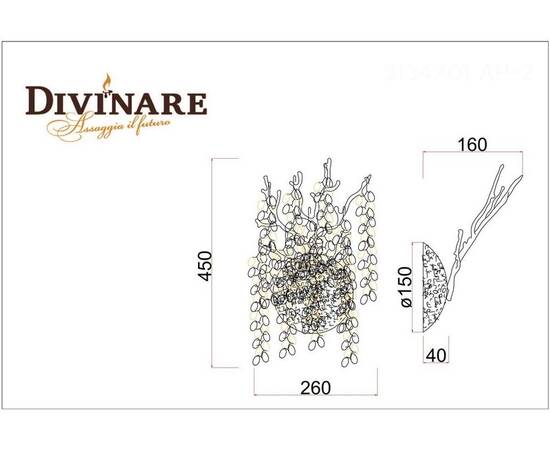 Бра Divinare Salice 3134/01 AP-2, изображение 2