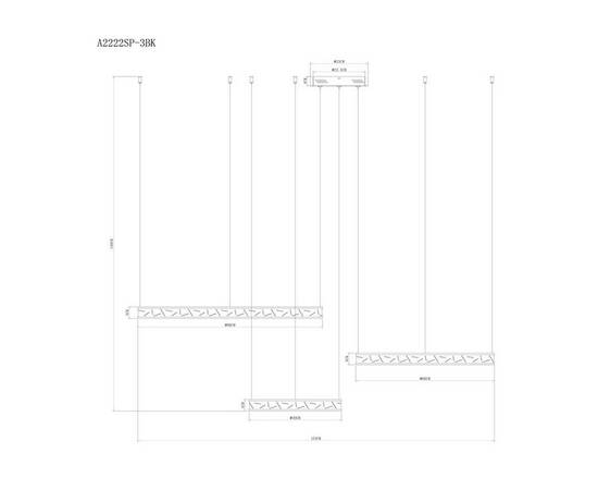 Подвесной светодиодный светильник Arte Lamp Shine A2222SP-3BK, изображение 2