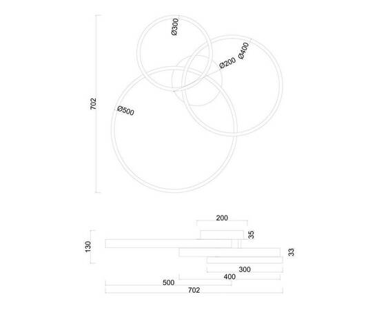 Потолочная светодиодная люстра Arte Lamp Sierra A2426PL-3BK, изображение 2