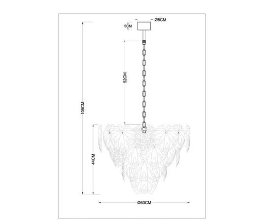 Подвесная люстра Arte Lamp Kapri A4078LM-12GO, изображение 2