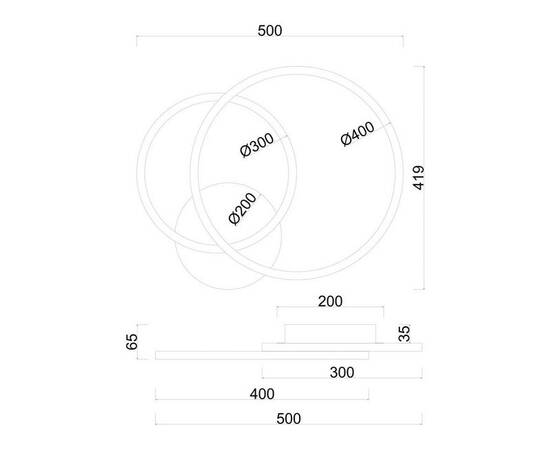 Потолочная светодиодная люстра Arte Lamp Sierra A2211PL-2BK, изображение 2