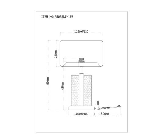 Настольная лампа Arte Lamp Varum A5055LT-1PB, изображение 2
