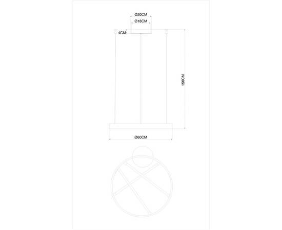 Подвесной светодиодный светильник Arte Lamp Ricco A1874SP-32BK, изображение 2