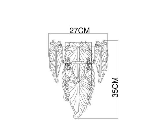 Настенный светильник Arte Lamp Lilly A4070AP-2GO, изображение 2
