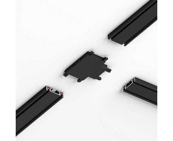 Коннектор для 4-стороннего соединителя накладного шинопровода Elektrostandard Flat Magnetic 85004/00 черный a063739, изображение 6