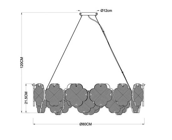 Подвесная люстра Arte Lamp Mallika A4077SP-10GO, изображение 2