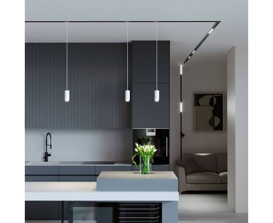 Подвесной трековый светильник Elektrostandard Nubis GU10 85021/01 белый a064795, изображение 4