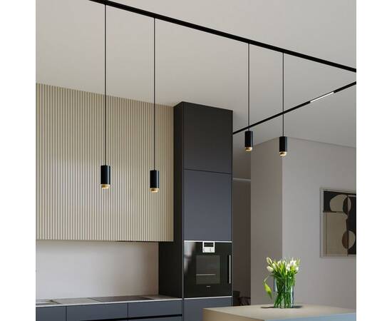 Подвесной трековый светильник Elektrostandard Nubis GU10 85021/01 черный/золото a064794, изображение 4