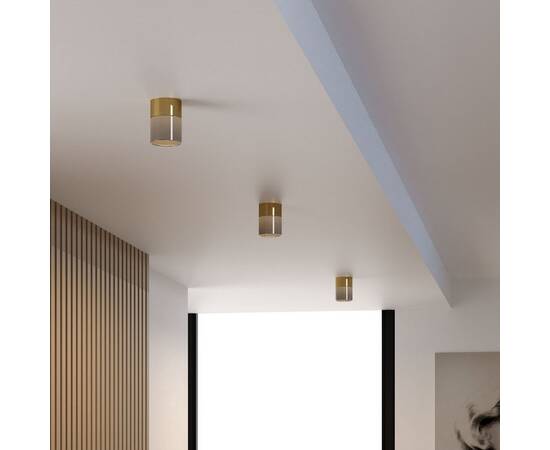 Потолочный светодиодный светильник Elektrostandard Lumen 25047/LED 10W 4000К латунь/дымчатый a064708, изображение 2