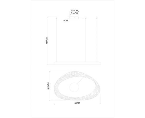 Подвесной светодиодный светильник Arte Lamp Cinta A1847SP-46BK, изображение 2