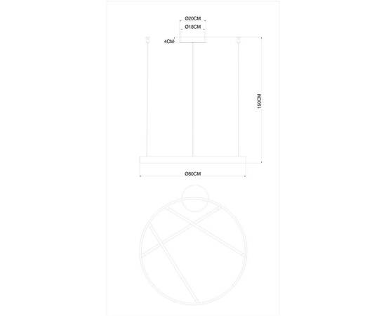 Подвесной светодиодный светильник Arte Lamp Ricco A1874SP-45BK, изображение 2