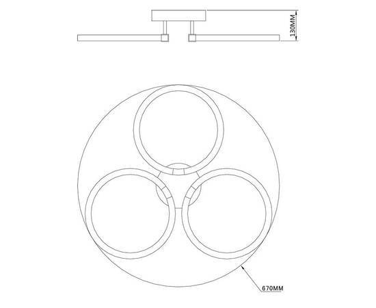 Потолочная светодиодная люстра Escada Tube 10279/3LED, изображение 2