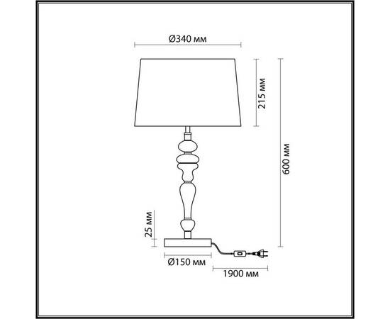 Настольная лампа Odeon Light HOMI 5040/1T, изображение 2