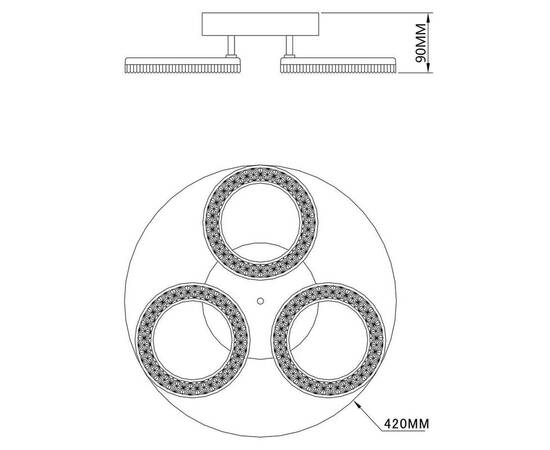 Потолочная светодиодная люстра Escada Alunit 10281/3LED, изображение 2