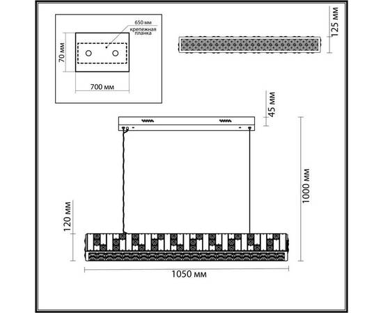 Подвесная люстра Odeon Light CROSSA 5072/50L, изображение 2