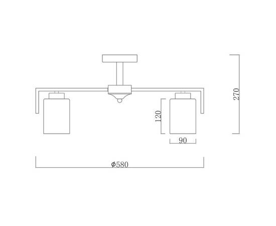 Потолочная люстра Escada Style 1142/5P Silver, изображение 2