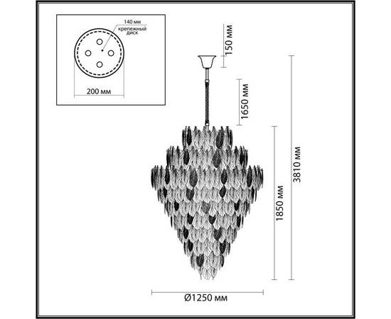 Подвесная люстра Odeon Light LACE 5052/86, изображение 2