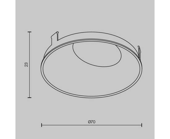 Декоративная рамка-отражатель Maytoni Technical Wise Ring057-10-CH, изображение 2