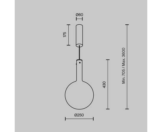 Подвесной светодиодный светильник Maytoni Nebula MOD182PL-L6W3K, изображение 3