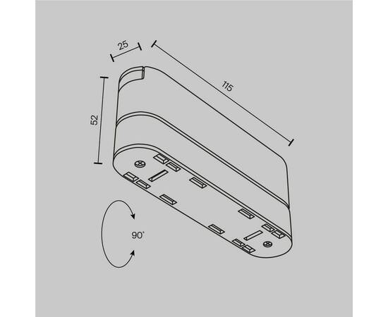 Адаптер к трековому светильнику Maytoni Technical Radity TRA084FC-11SW, изображение 2