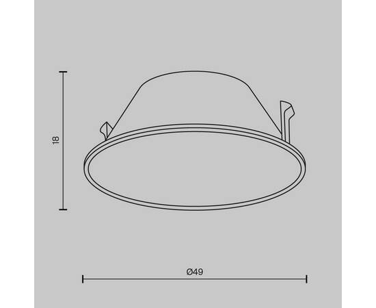 Декоративная рамка-отражатель Maytoni Technical Wise Ring057-7-B, изображение 2
