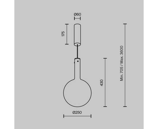 Подвесной светодиодный светильник Maytoni Nebula MOD182PL-L6B3K, изображение 3