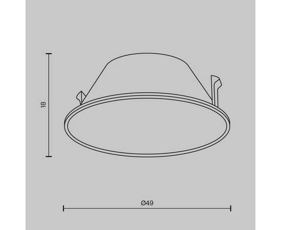 Декоративная рамка-отражатель Maytoni Technical Wise Ring057-7-MG, изображение 2