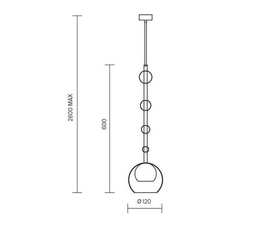 Подвесной светильник Maytoni Ros MOD227PL-01B, изображение 2