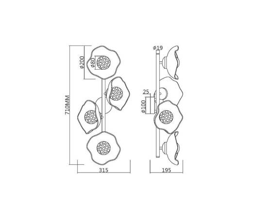 Бра Maytoni Miracle MOD207WL-04BS, изображение 2