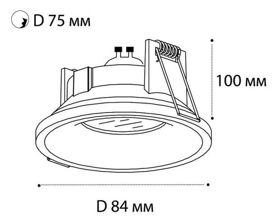 Встраиваемый светильник Italline IT07-7010 black, изображение 2
