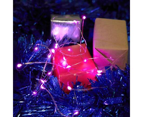 Светодиодная гирлянда Feron Линейная Роса на батарейках 2*AA розовая CL570 48602