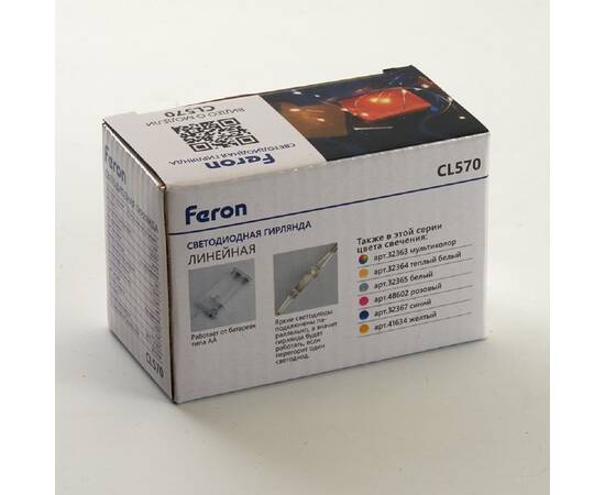 Светодиодная гирлянда Feron Линейная Роса на батарейках 2*AA розовая CL570 48602, изображение 7