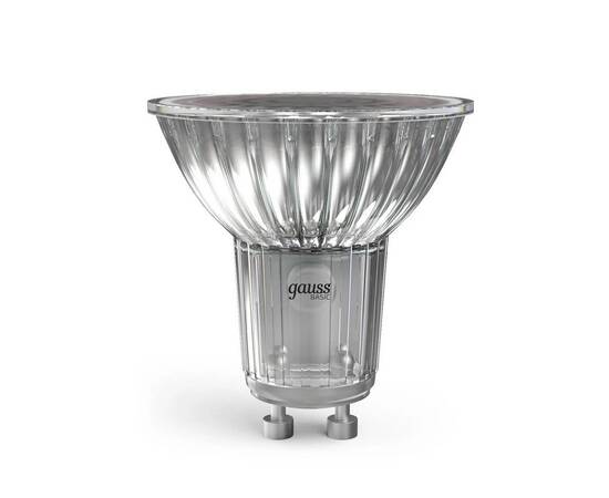 Лампа светодиодная Gauss Basic GU10 6W 3000K матовая 10106162, изображение 2