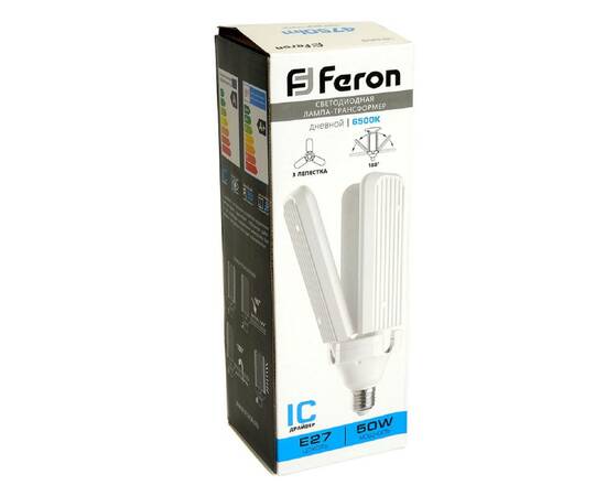 Лампа-трансформер светодиодная Feron LB-653 Лепестковая E27 50W 6500K 48772, изображение 8