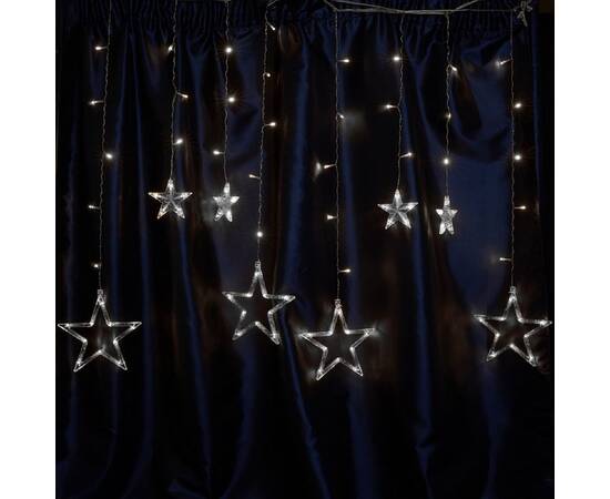 Светодиодная гирлянда Feron Бахрома Звезды 230V 5000K холодный белый статичная CL29 48614