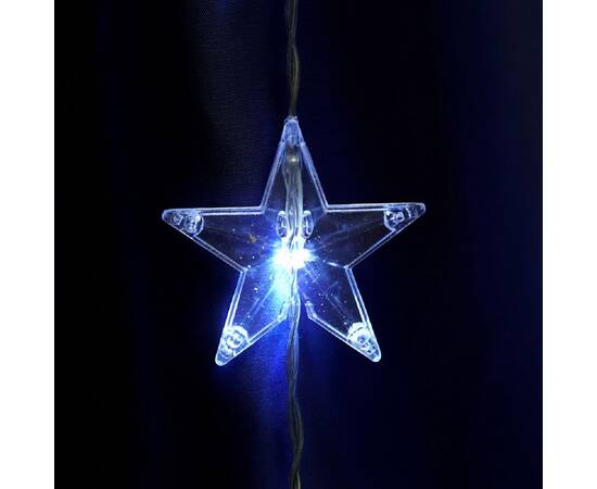 Светодиодная гирлянда Feron Занавес Звездочки 230V 5000K холодный белый 8 режимов CL25 48608, изображение 3