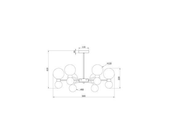 Подвесная люстра Freya Bony FR5394CL-12BS, изображение 2