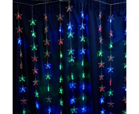Светодиодная гирлянда Feron Занавес Звездочки 230V разноцветная 8 режимов CL25 48609