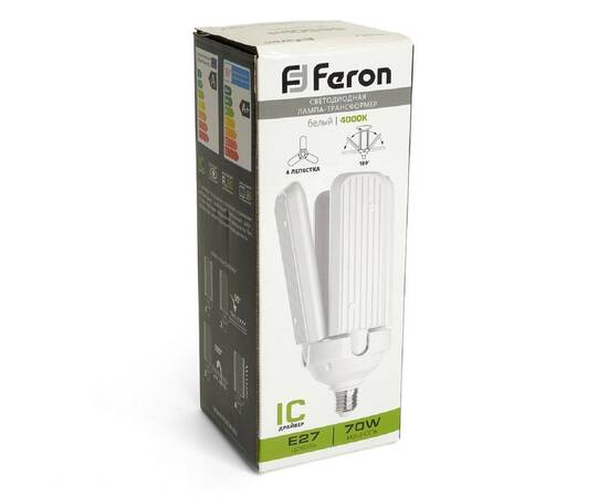 Лампа-трансформер светодиодная Feron LB-654 Лепестковая E27 70W 4000K 48773, изображение 9