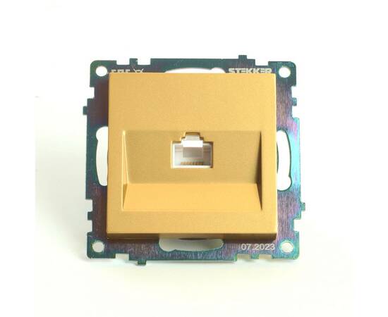 Розетка компьютерная RJ-45 Stekker Катрин золото GLS00-7107-08 49227