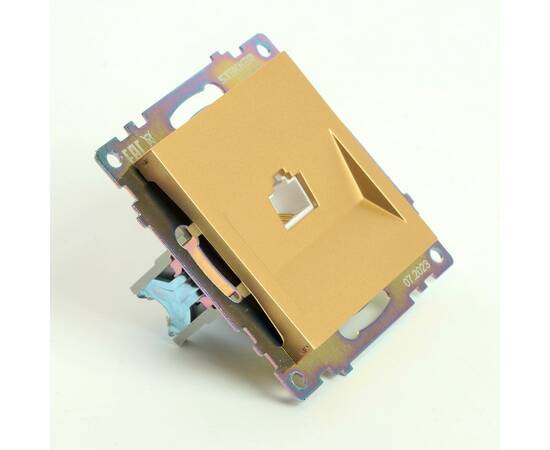 Розетка компьютерная RJ-45 Stekker Катрин золото GLS00-7107-08 49227, изображение 3