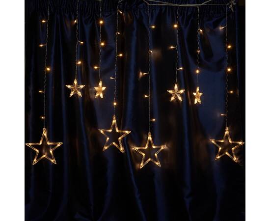 Светодиодная гирлянда Feron Бахрома Звезды 230V 2700K теплый белый статичная CL29 48613