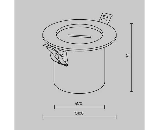 Чаша встраиваемая с коннектором питания Maytoni Technical Pendant system Parity TRA130RSC-2B, изображение 2