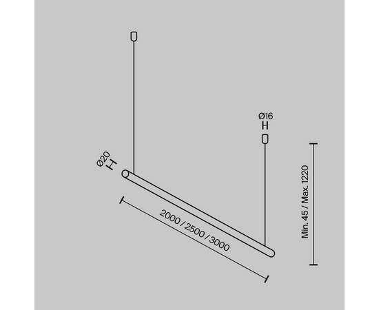 Подвес для опорного стержня Maytoni Technical Pendant system Parity TRA130SWK-B, изображение 2