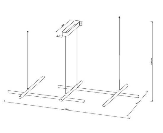 Подвесной светодиодный светильник Maytoni Radiance MOD278PL-L50G3K, изображение 2