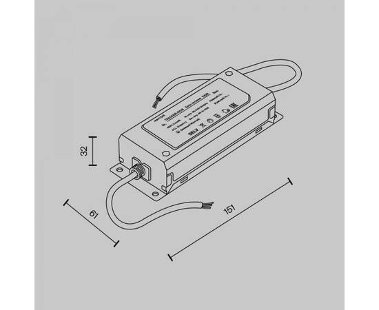 Блок питания Maytoni Technical Power Supply Radity Parity 48V 100W TRA130DR-100W, изображение 2