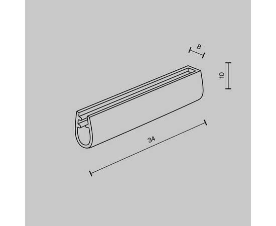 Заглушка Maytoni Technical Pendant system Parity TRA130BEC-B, изображение 2