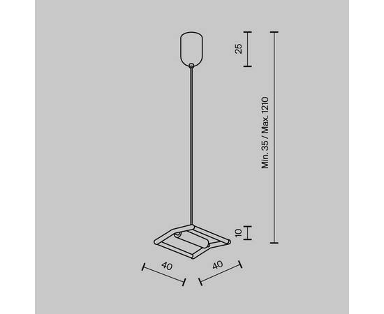 Подвес для ремня Maytoni Technical Pendant system Parity TRA130SW-B, изображение 2