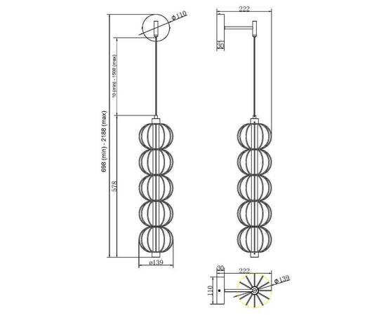Бра Maytoni Golden Cage MOD216WL-L10G3K, изображение 2
