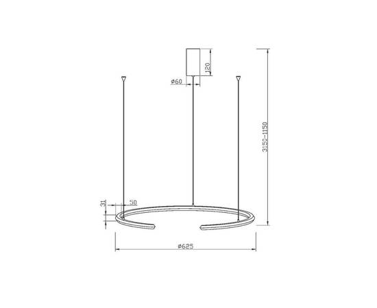 Подвесной светодиодный светильник Maytoni Motion MOD276PL-L20W3K, изображение 2